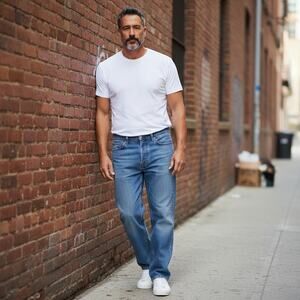 Levi Strauss 550 Relaxed Fit Jeans Blue Denim Mens 44x29